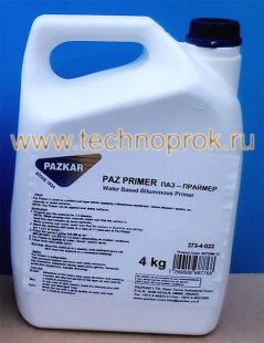 Каністра 4кг грунтовки бітумної PazPrimer екологічно безпечної на водній основі